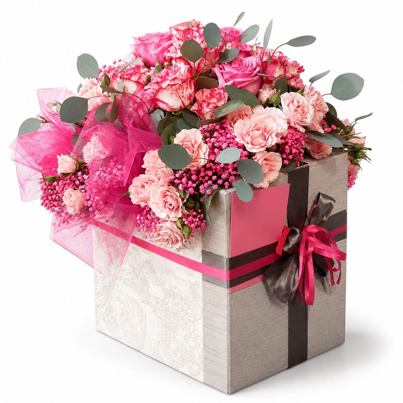 Bouquet di rose e gigli bianchi, consegna a Napoli
